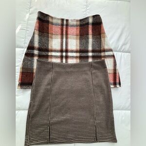 Plaid and Houndstooth Women Skirt